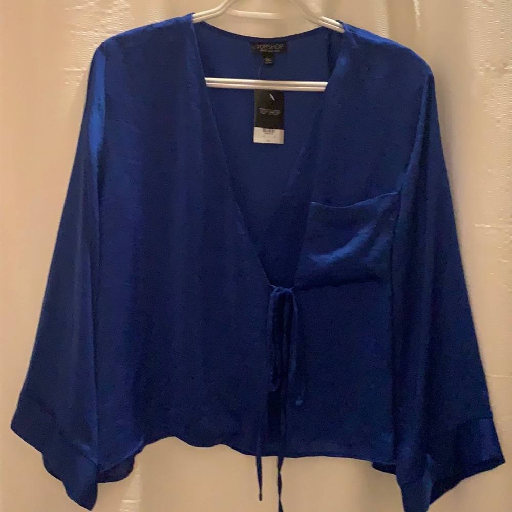 Women’s Topshop Royal Blue Blouse Size 10